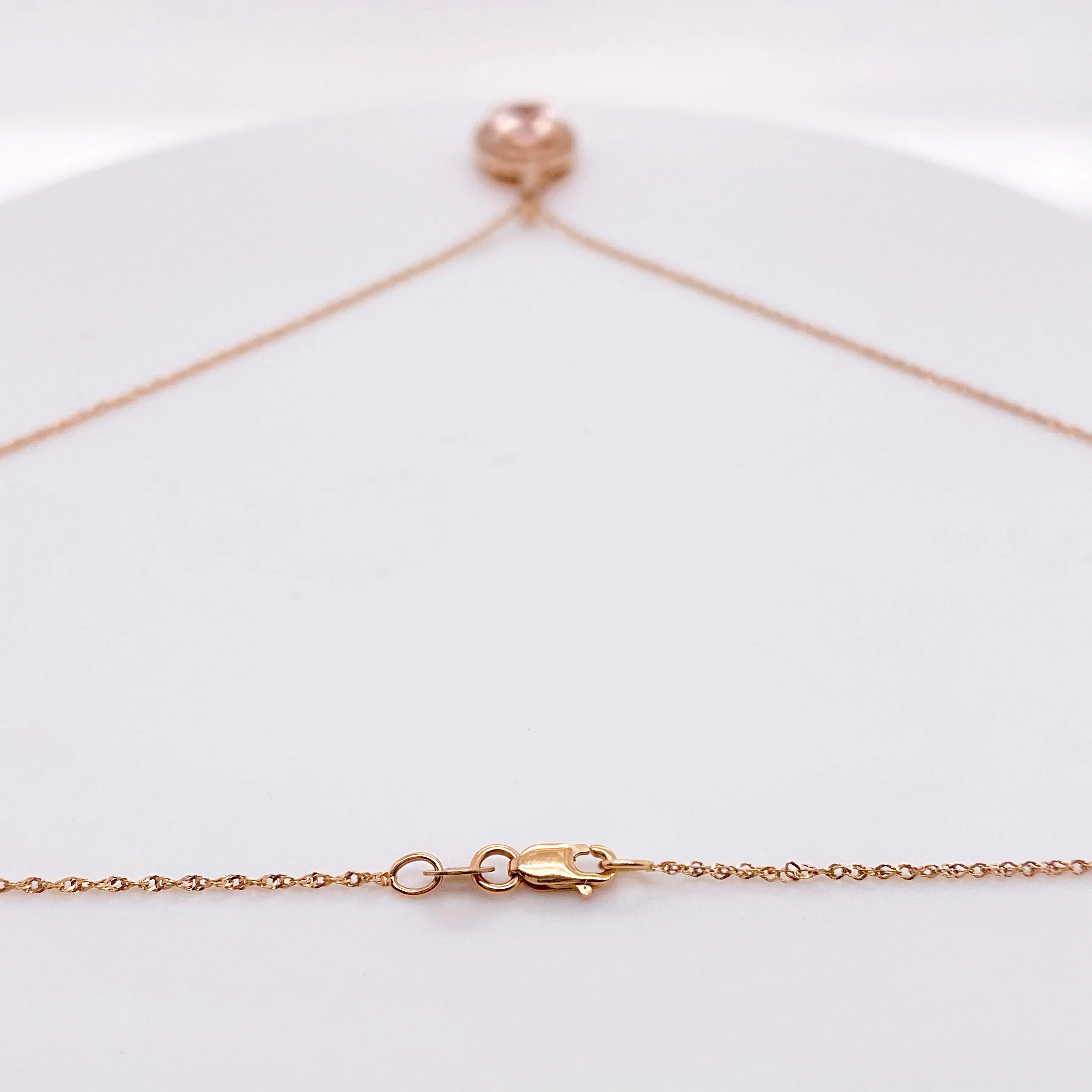 Morganite Double Diamond Halo Necklace