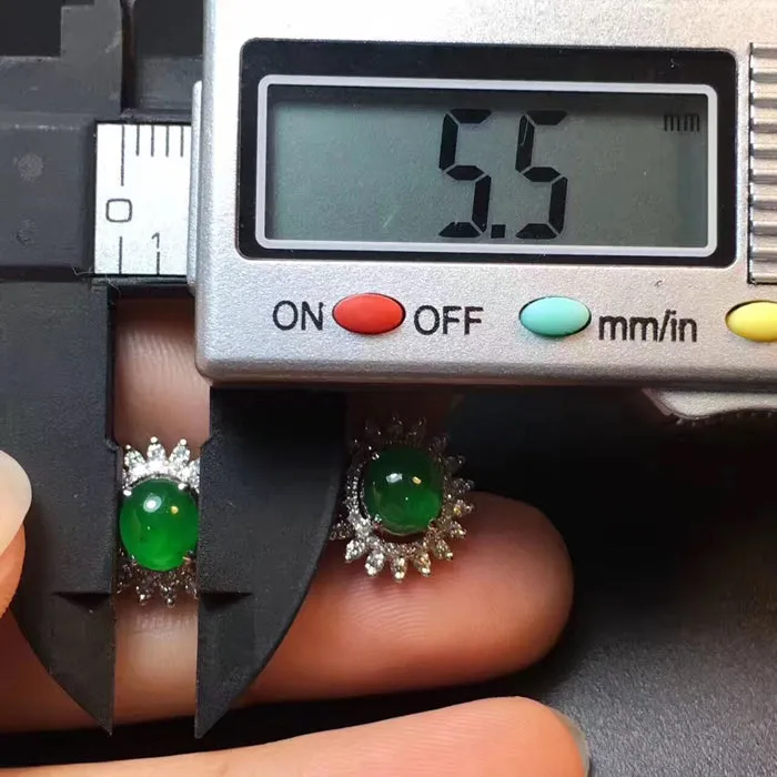 Natural Jade Earrings Jadeite Earrings NEG8