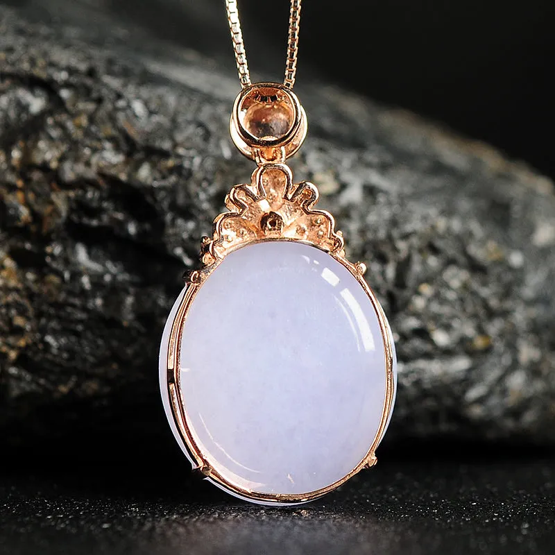 Natural Jade Pendant Jadeite Gold Pendant PT81
