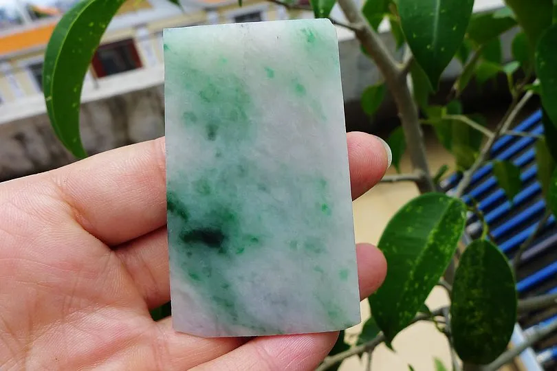Natural Jade Rough Jadeite Raw (55g,6.5X3.9X0.75cm)