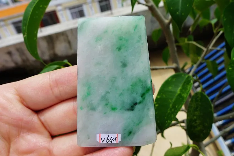 Natural Jade Rough Jadeite Raw (55g,6.5X3.9X0.75cm)