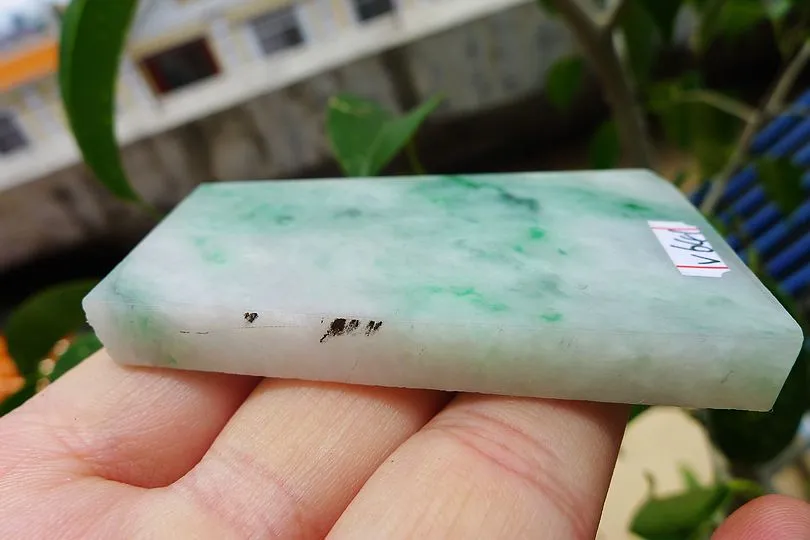 Natural Jade Rough Jadeite Raw (55g,6.5X3.9X0.75cm)