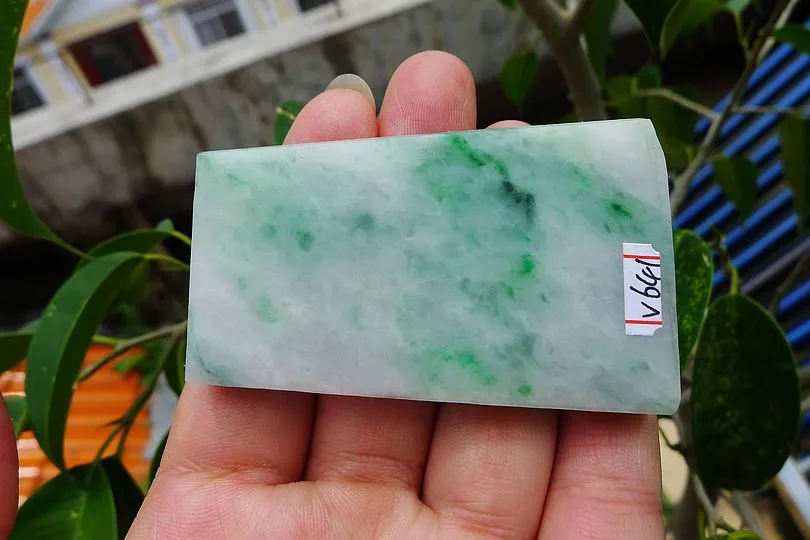 Natural Jade Rough Jadeite Raw (55g,6.5X3.9X0.75cm)