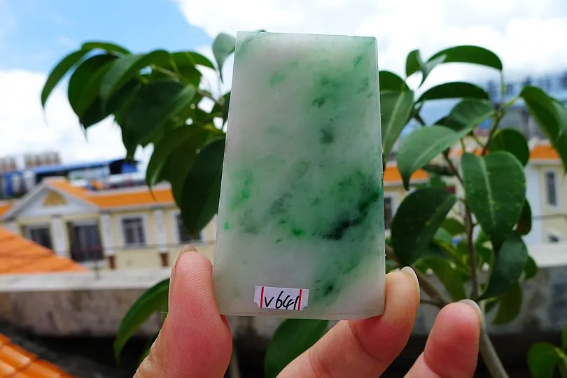 Natural Jade Rough Jadeite Raw (55g,6.5X3.9X0.75cm)