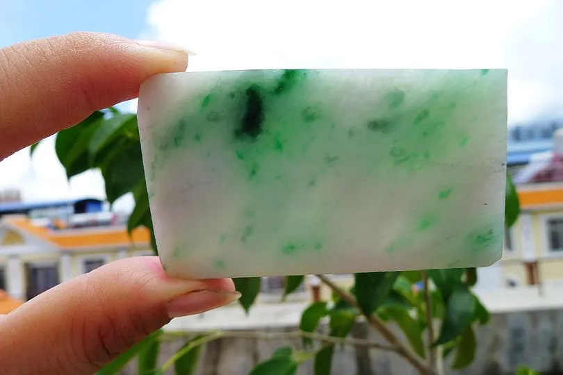 Natural Jade Rough Jadeite Raw (55g,6.5X3.9X0.75cm)