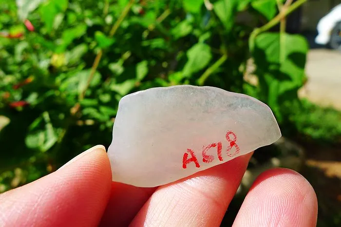 Natural Jade Rough Jadeite Raw (6.5g,3.8X2.1X0.5cm)
