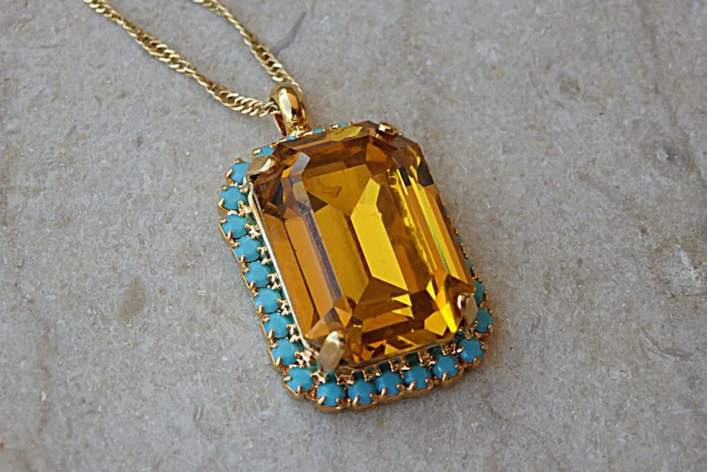 Orange and Turquoise Necklace