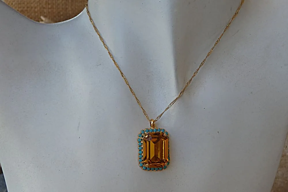 Orange and Turquoise Necklace