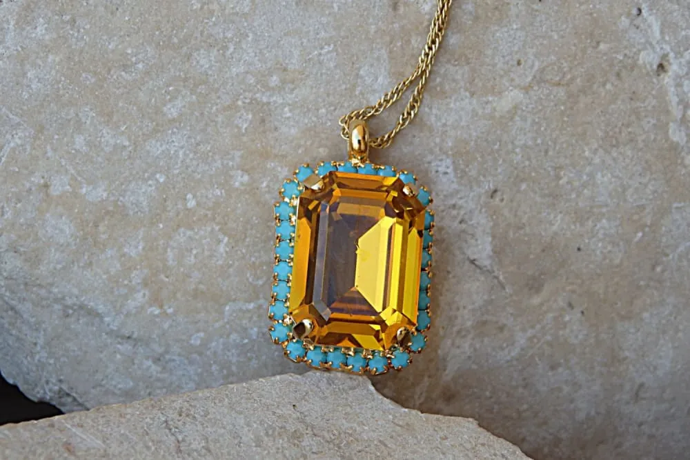 Orange and Turquoise Necklace
