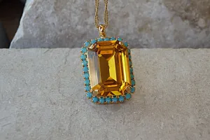 Orange and Turquoise Necklace