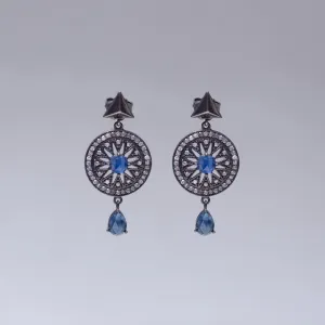 Oxdised Diamonds Stud Earring