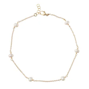 Pearls on Chain Anklet
