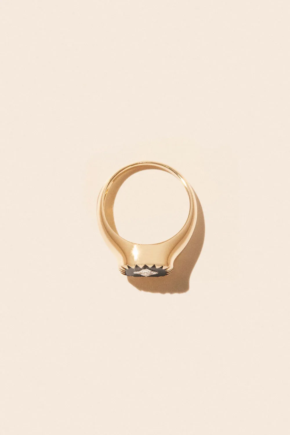 Pierrot Signet Ring in Black