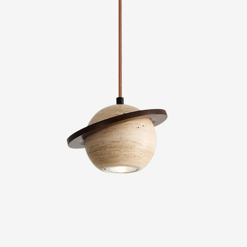 Planet Travertine Pendant Light