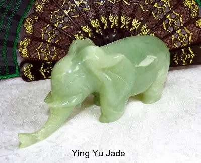 "Wise Elephant Protects" Rare Old Chinese Jade Elephant Carving