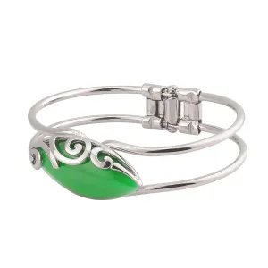 Rhodium Cat Eye Celtic Bracelet