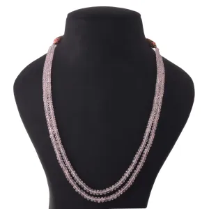 Rose Quartz Beaded Gemstone Necklace