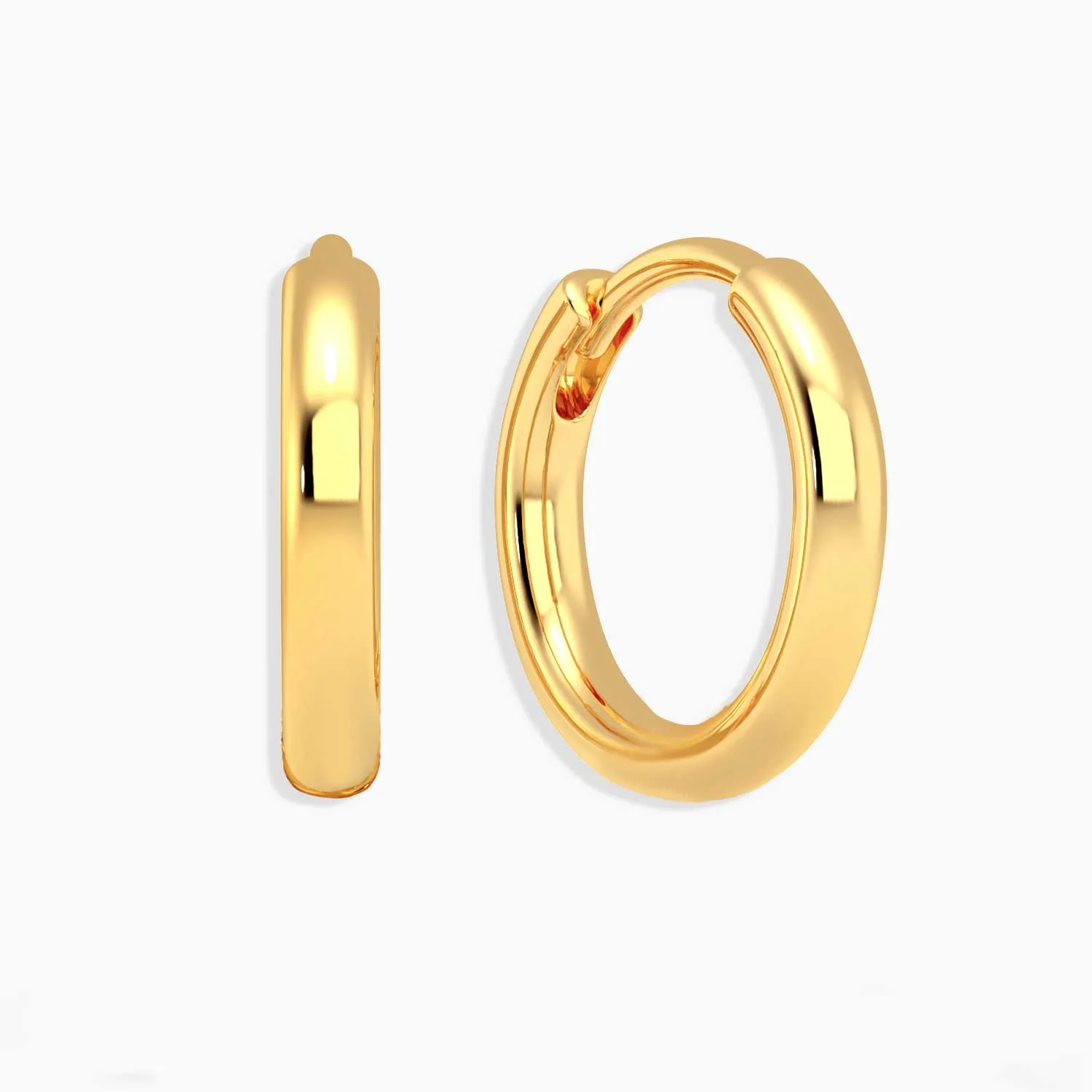 Round Emerald Charm - Gold Hoop Earrings by Irosk Australia ®