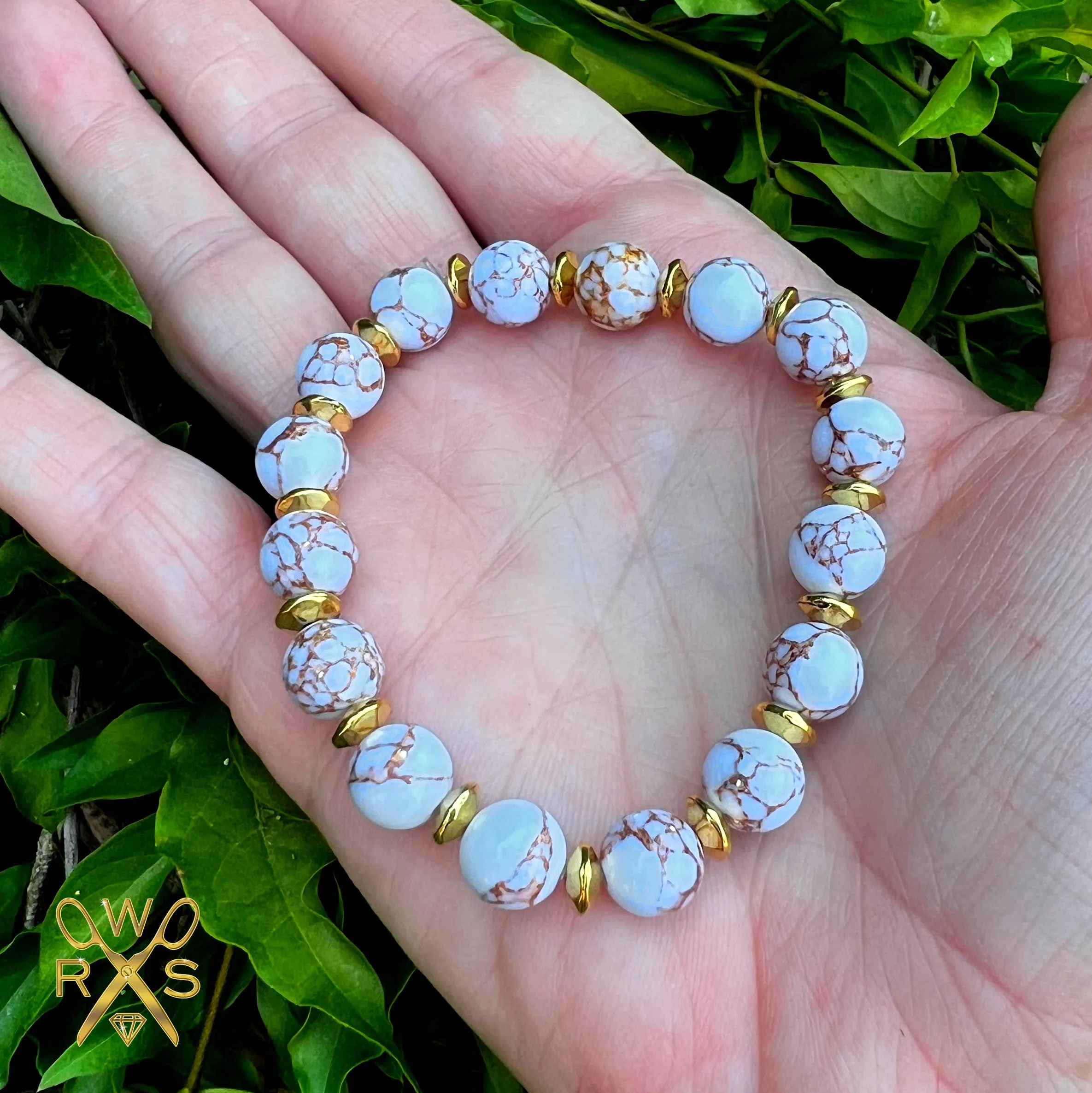 SALE Gemstone Bracelet - Howlite
