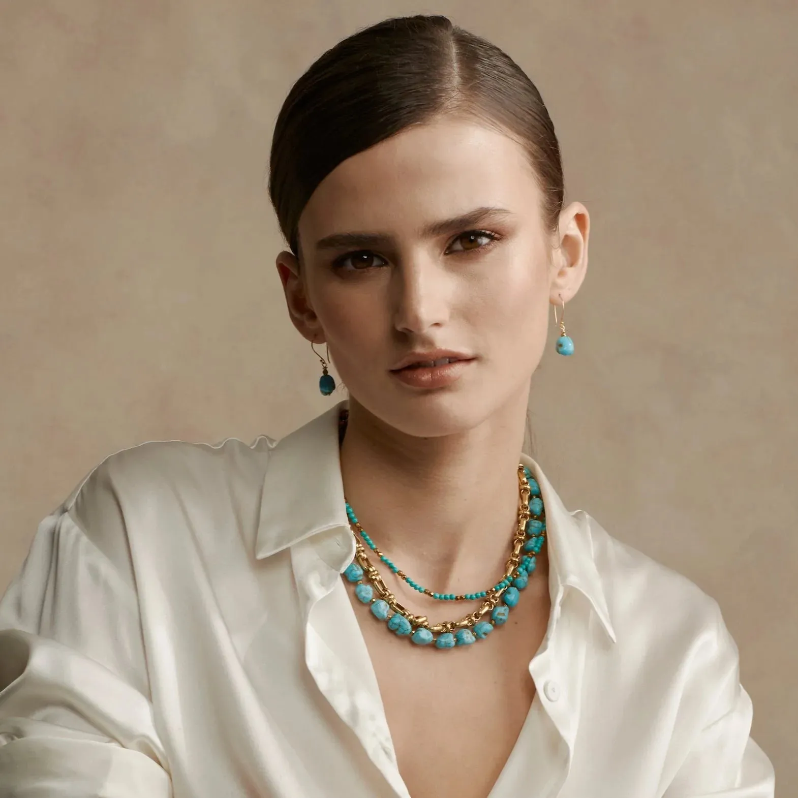 Sequence Necklace | Turquoise & Gold