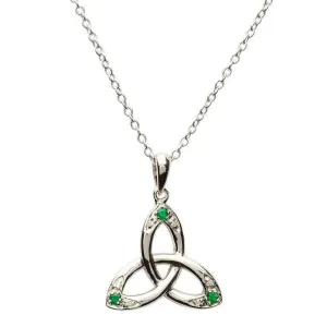 ShanOre Emerald Trinity Knot Necklace