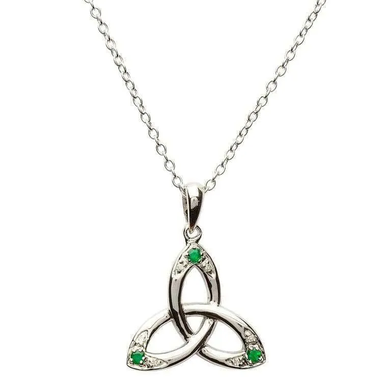 ShanOre Emerald Trinity Knot Necklace