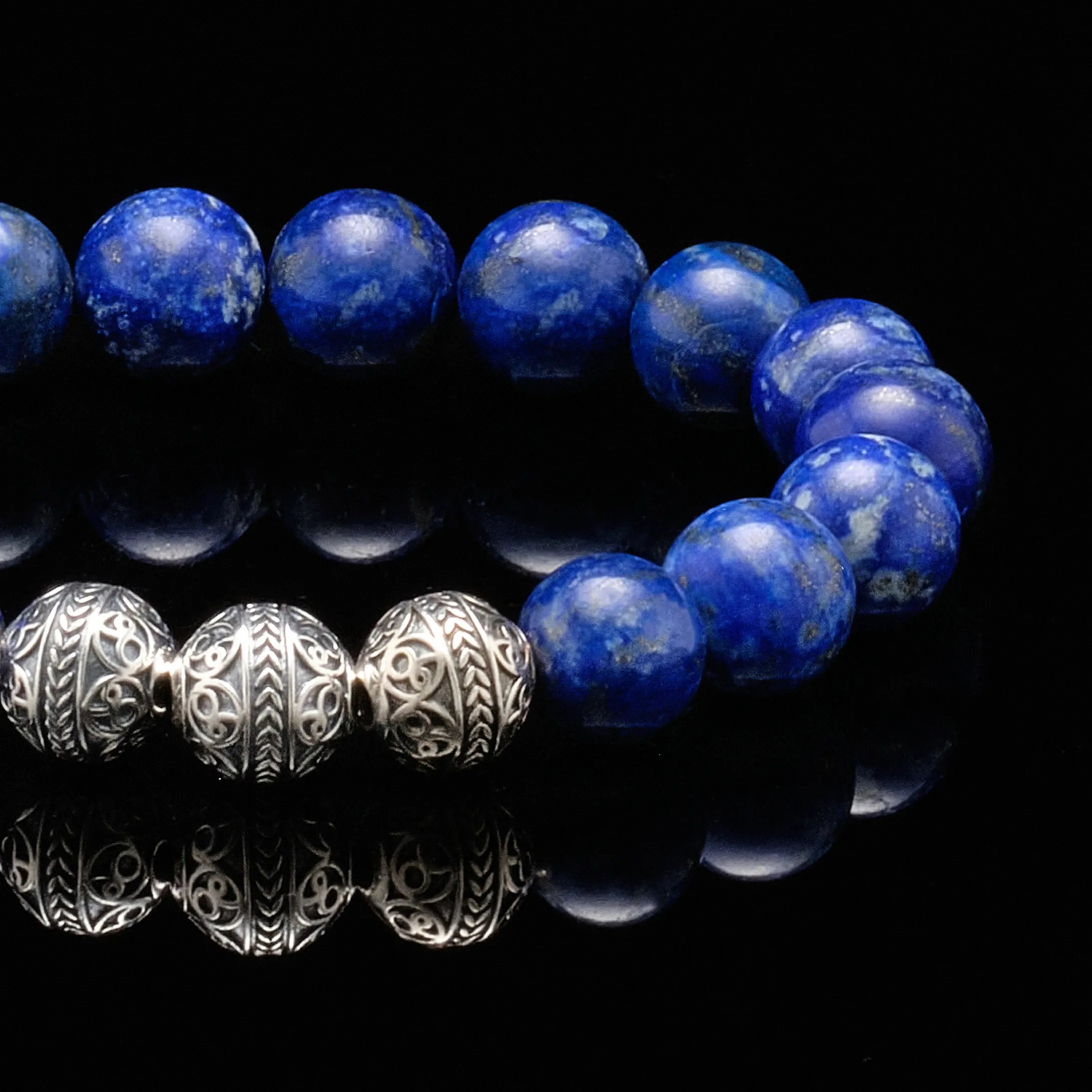 Silver Classic Lapis Lazuli Bracelet