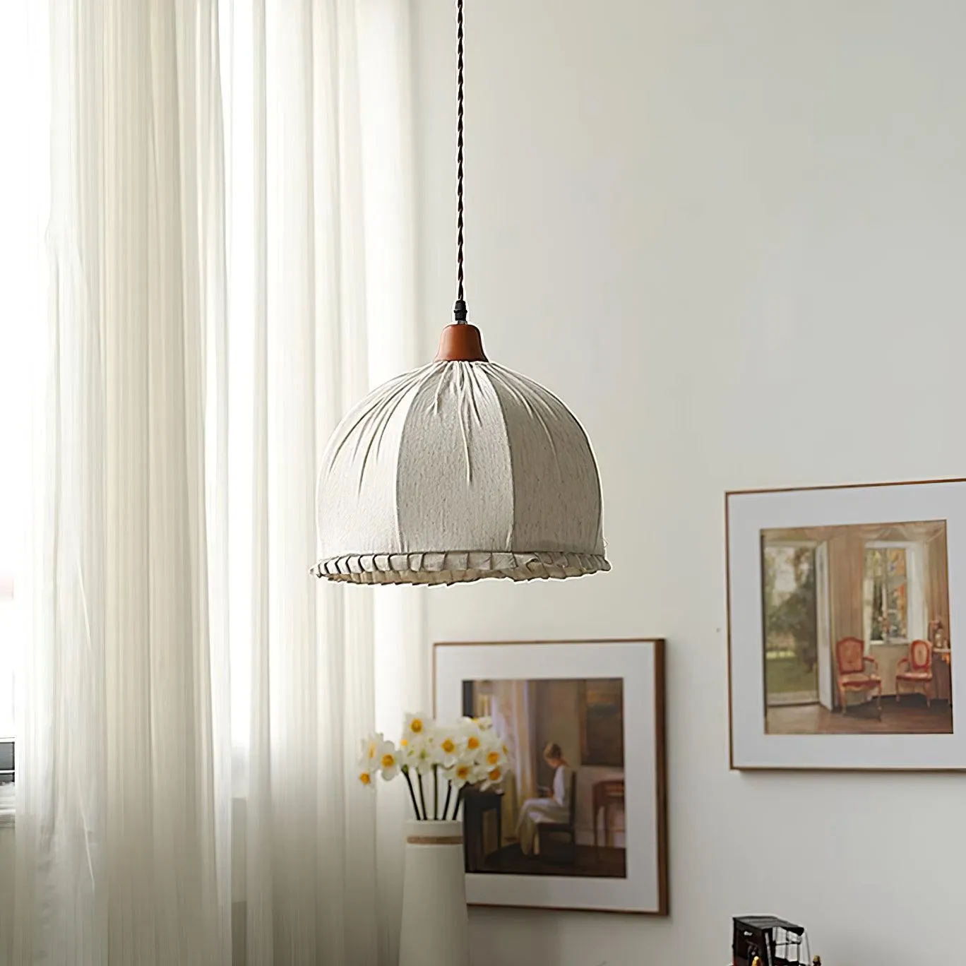 Soren Fabric Pendant Lamp 11.8″- 13.8″