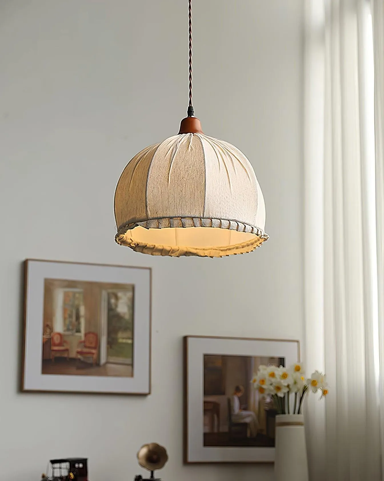 Soren Fabric Pendant Lamp 11.8″- 13.8″