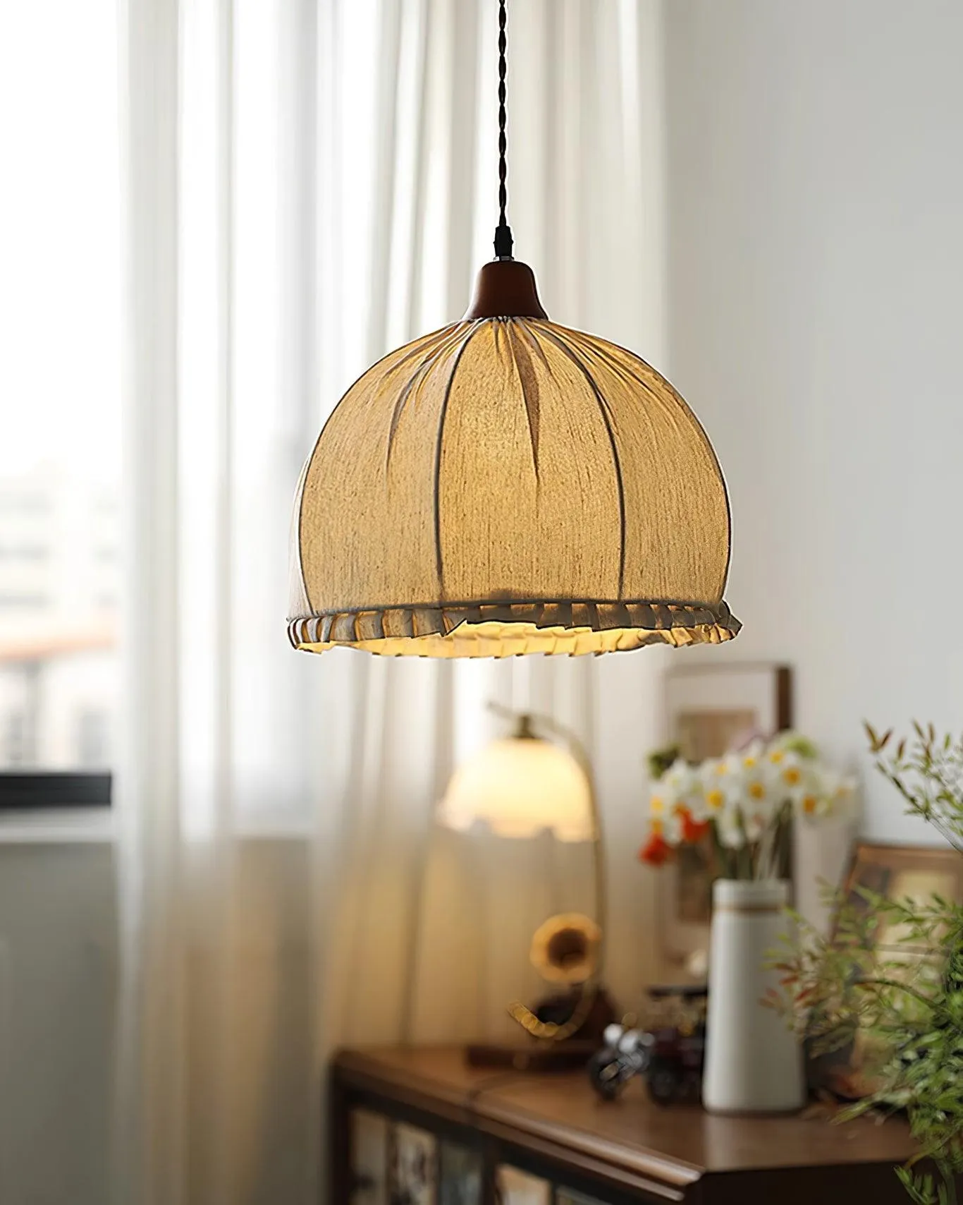 Soren Fabric Pendant Lamp 11.8″- 13.8″