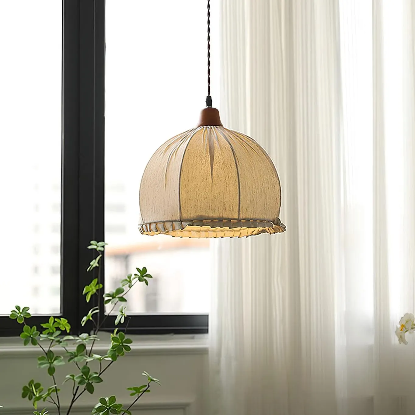 Soren Fabric Pendant Lamp 11.8″- 13.8″