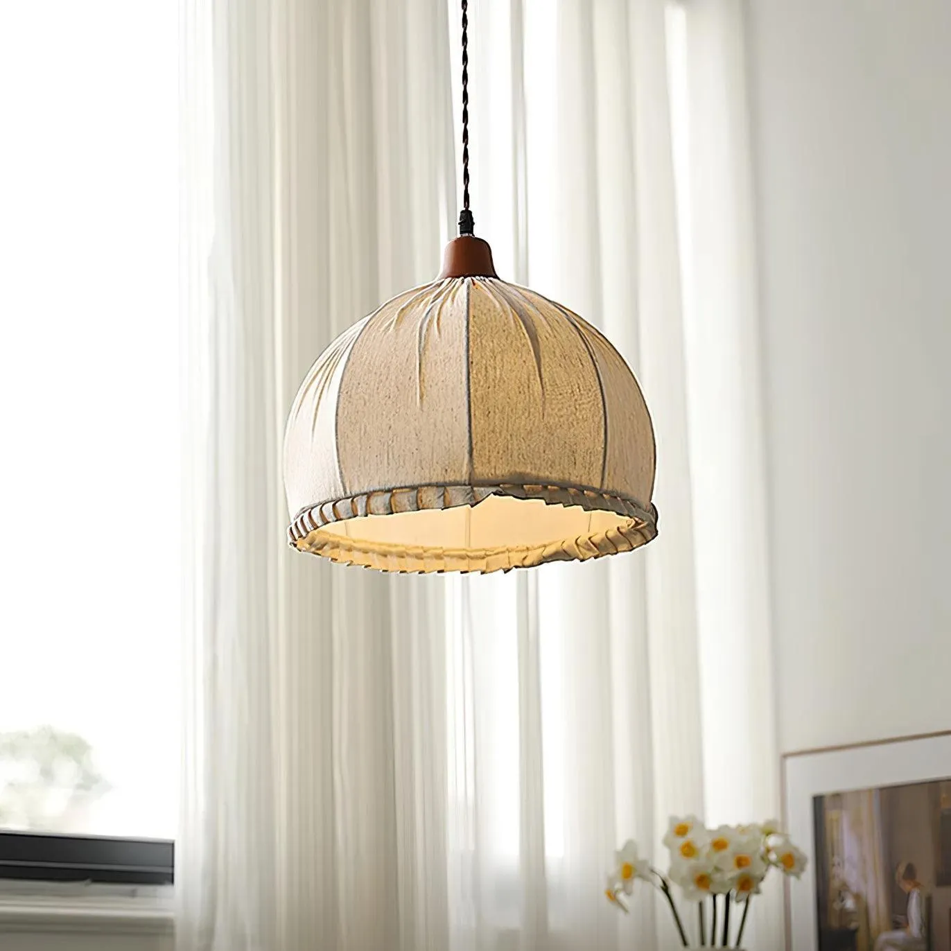 Soren Fabric Pendant Lamp 11.8″- 13.8″