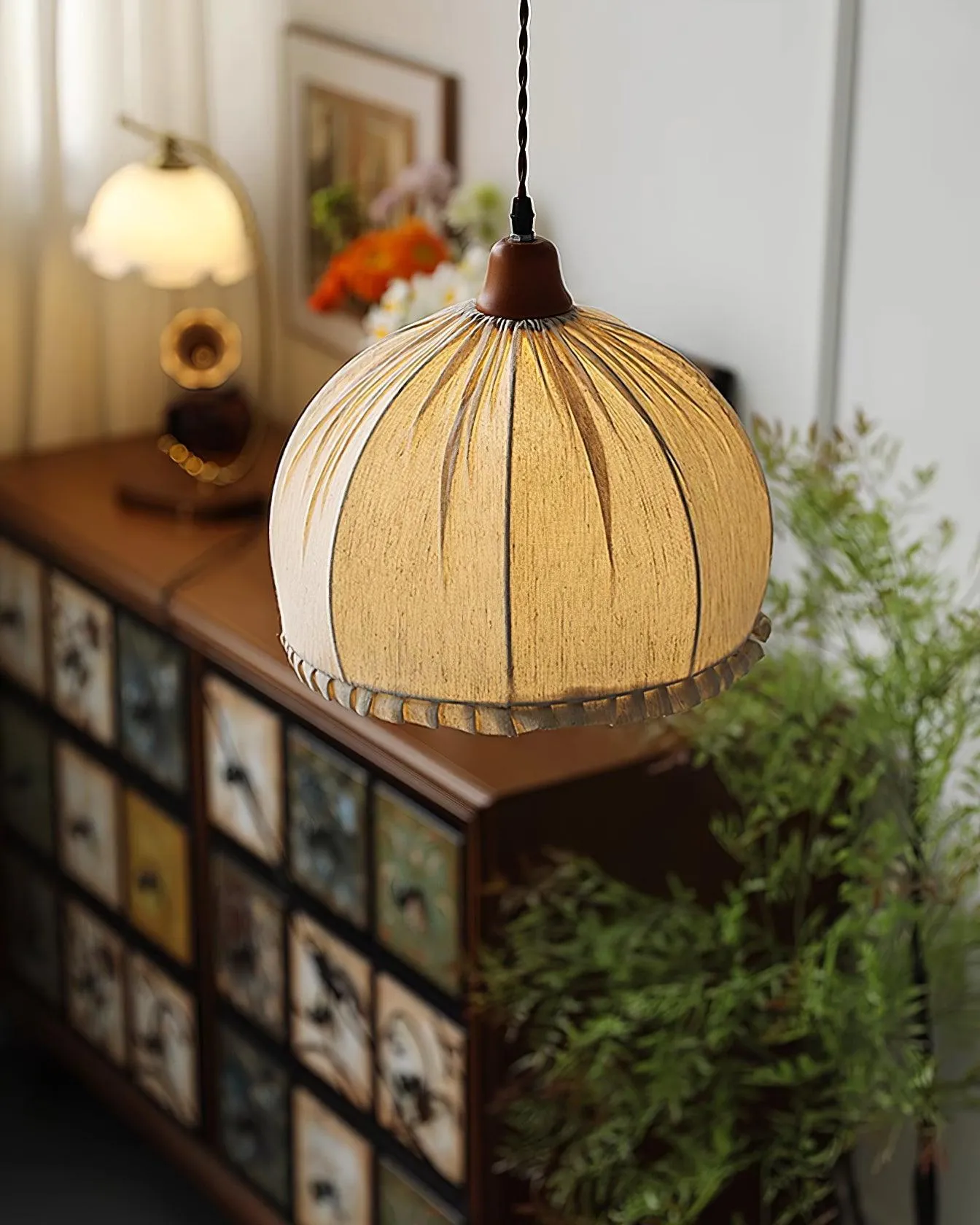 Soren Fabric Pendant Lamp 11.8″- 13.8″