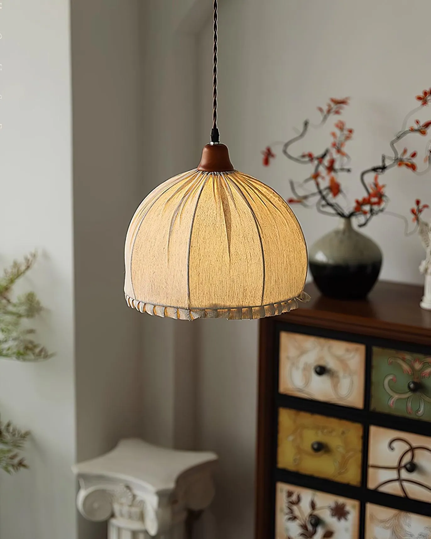 Soren Fabric Pendant Lamp 11.8″- 13.8″