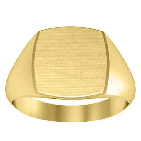 Step Edge Square Signet Ring - 14mm x 13mm