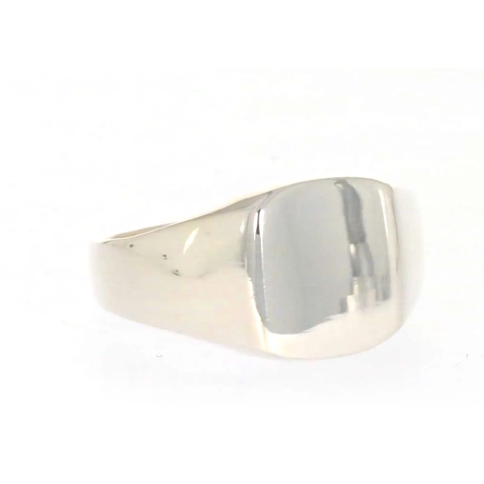 Sterling Silver Plain Signet Mens Ring
