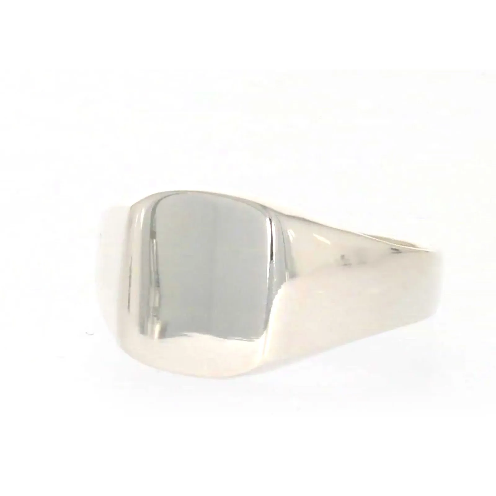 Sterling Silver Plain Signet Mens Ring