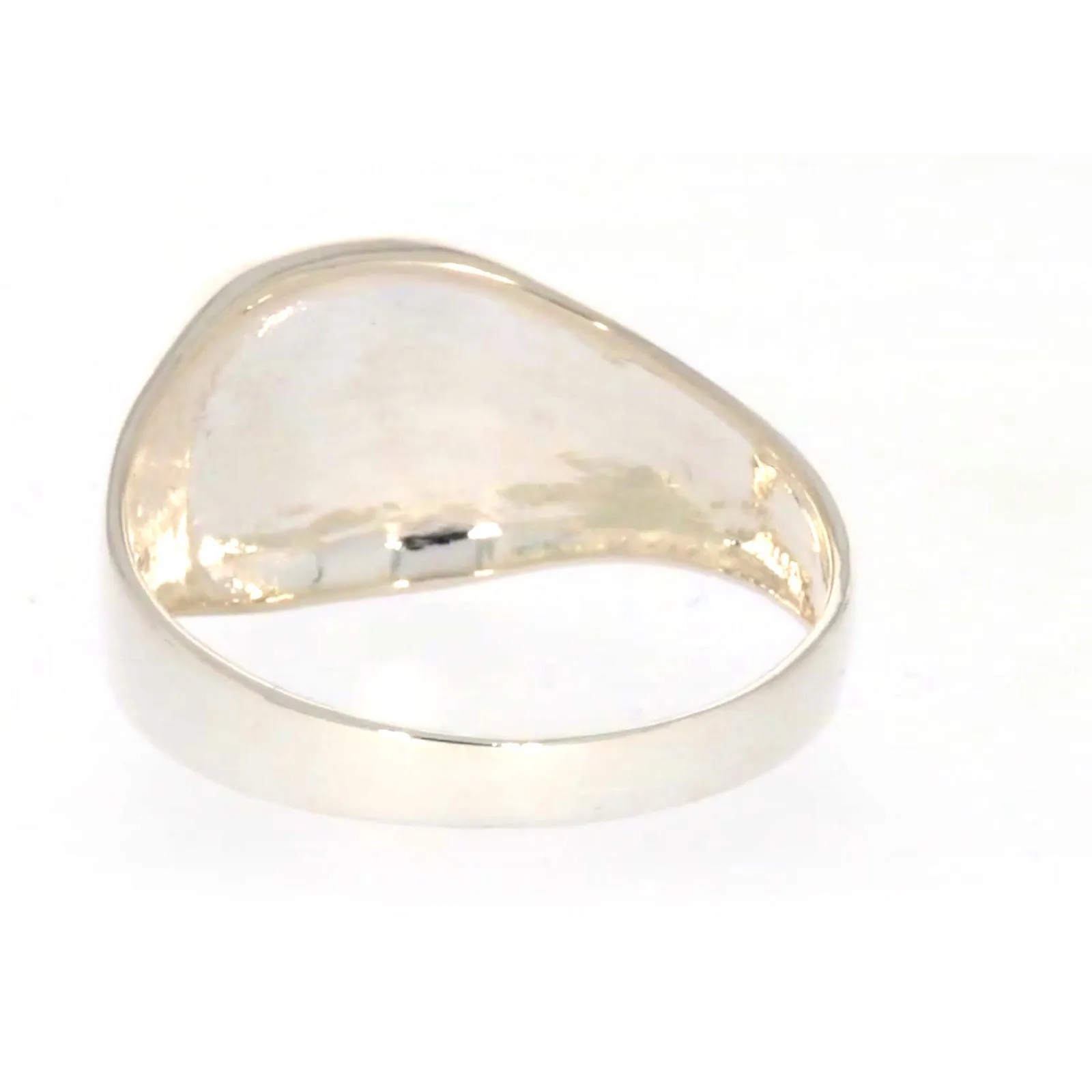 Sterling Silver Plain Signet Mens Ring