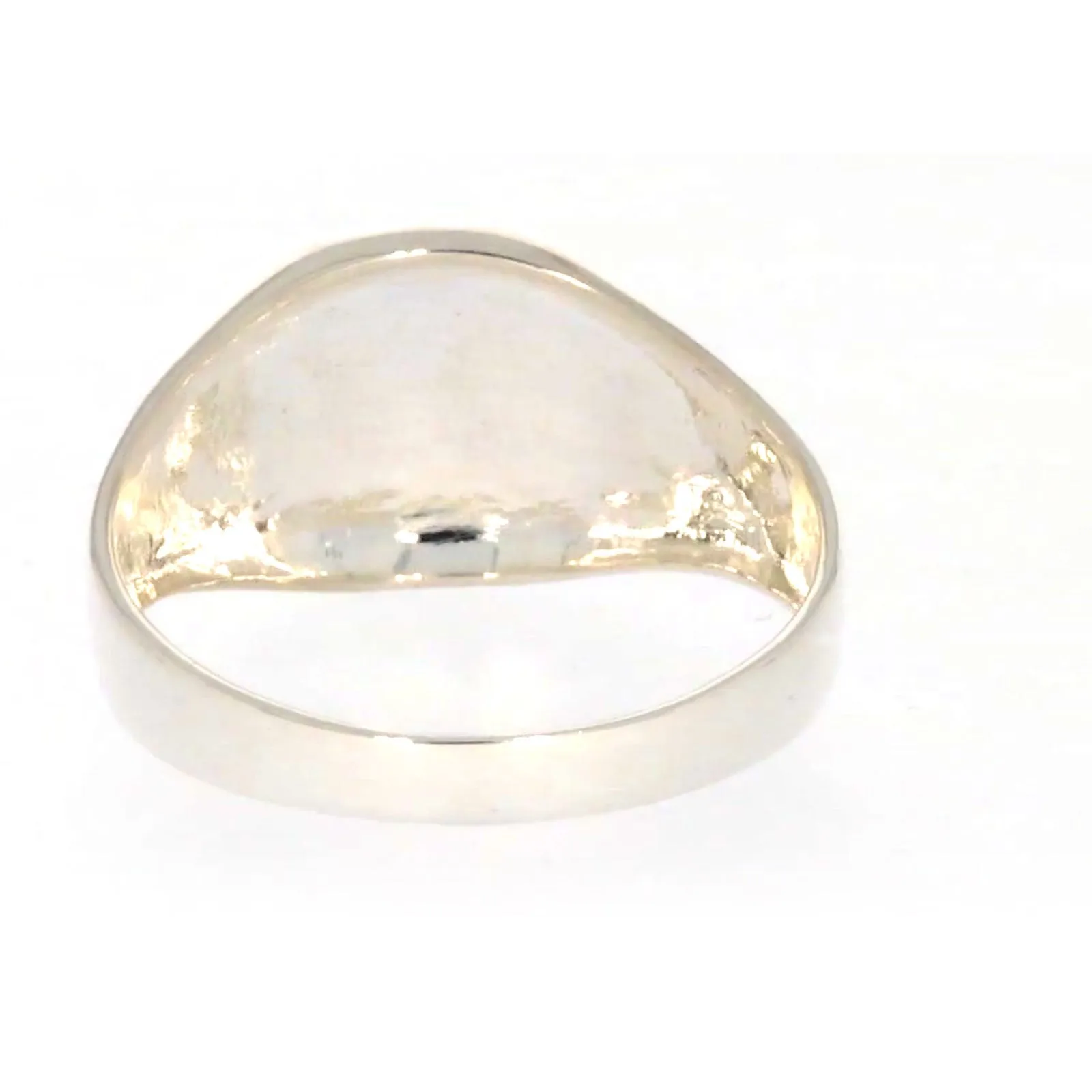 Sterling Silver Plain Signet Mens Ring