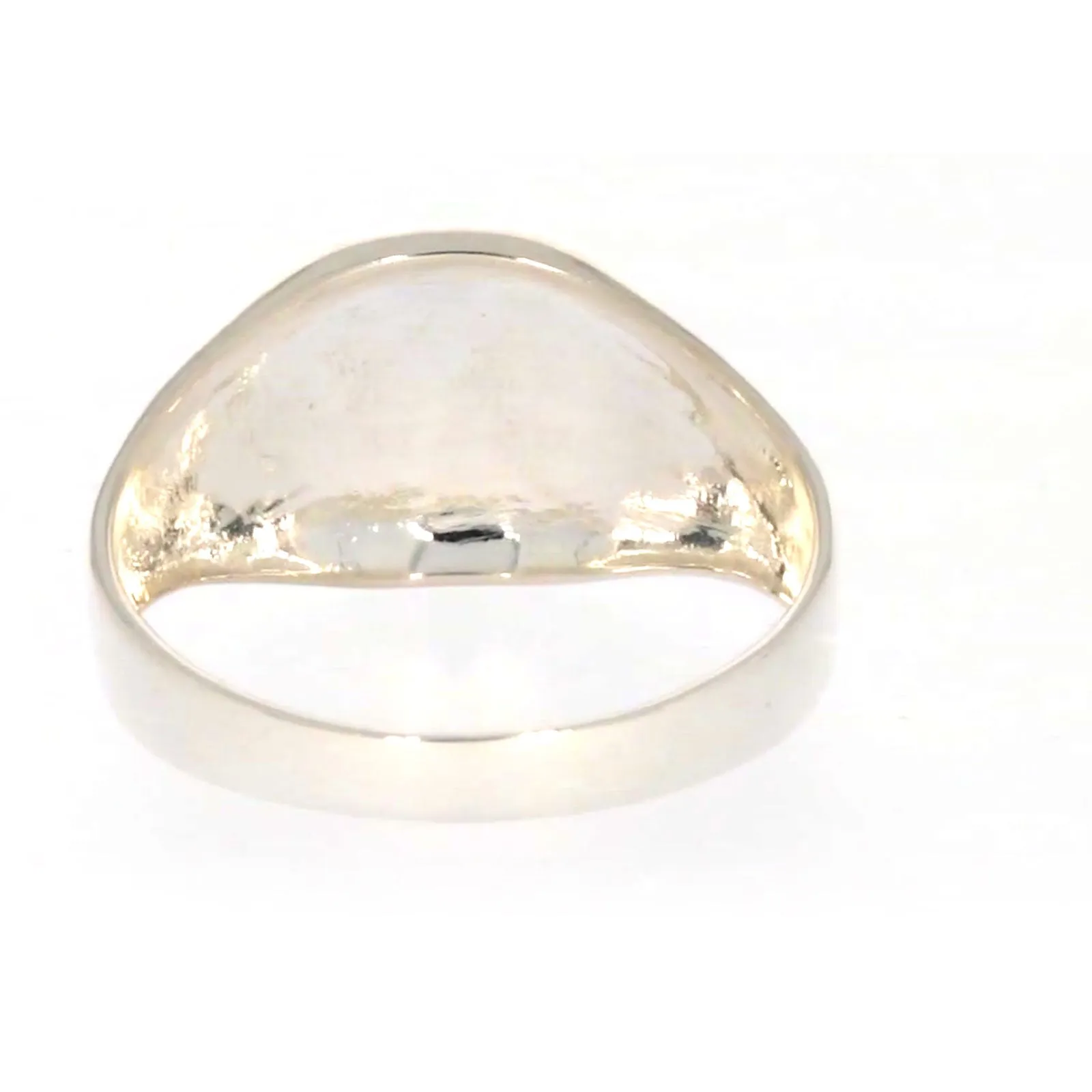 Sterling Silver Plain Signet Mens Ring