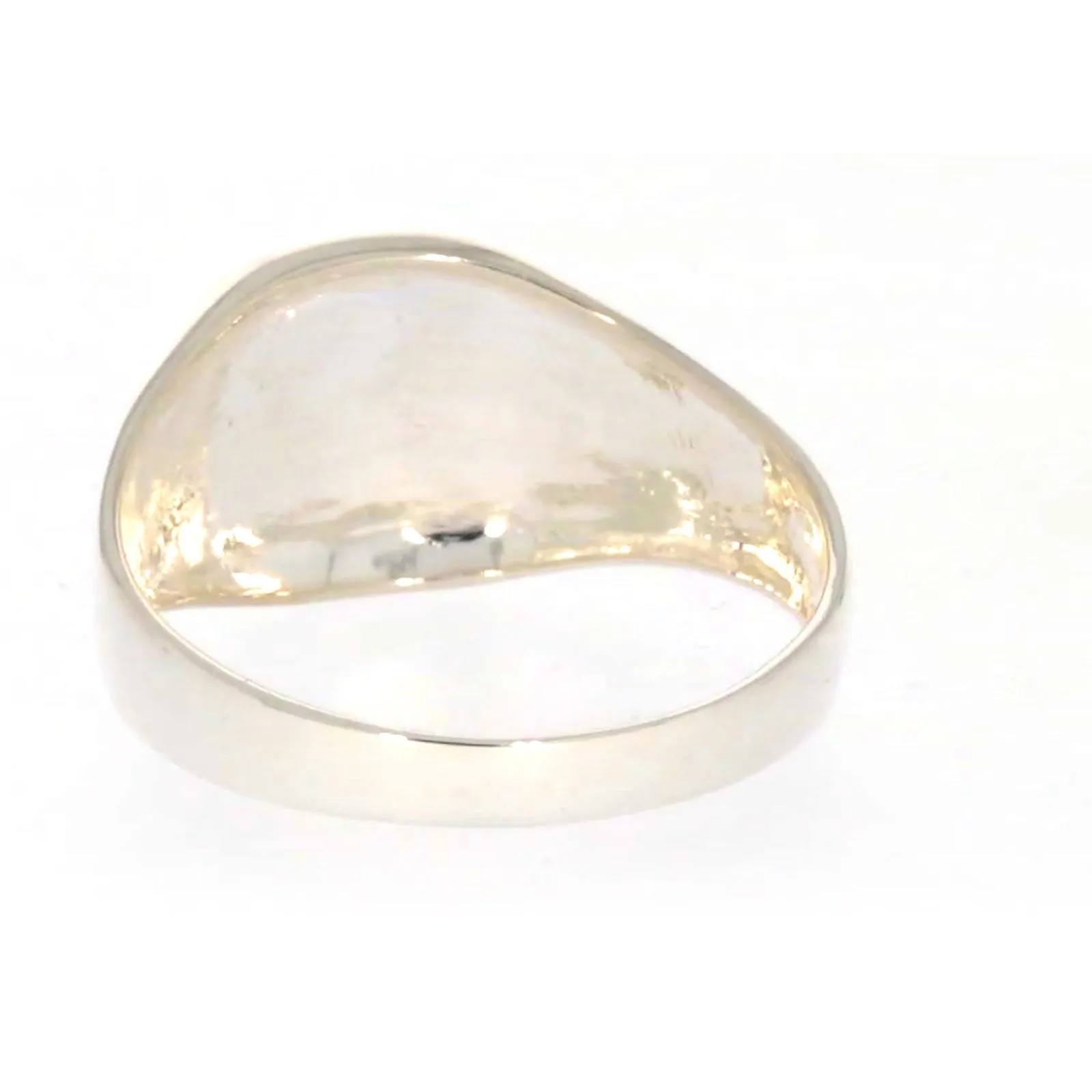 Sterling Silver Plain Signet Mens Ring