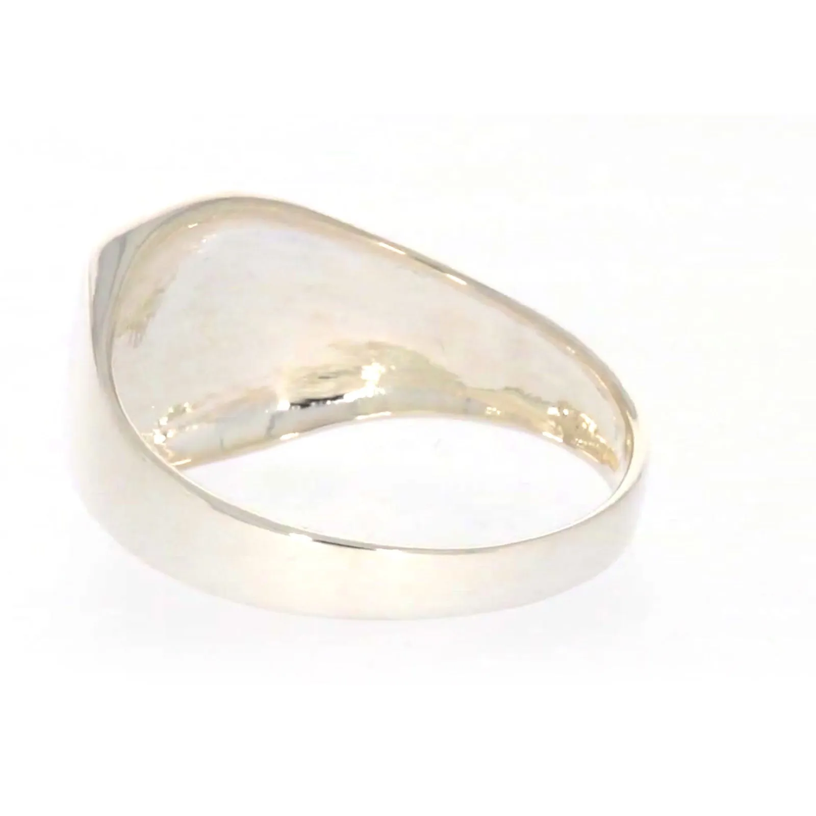 Sterling Silver Plain Signet Mens Ring