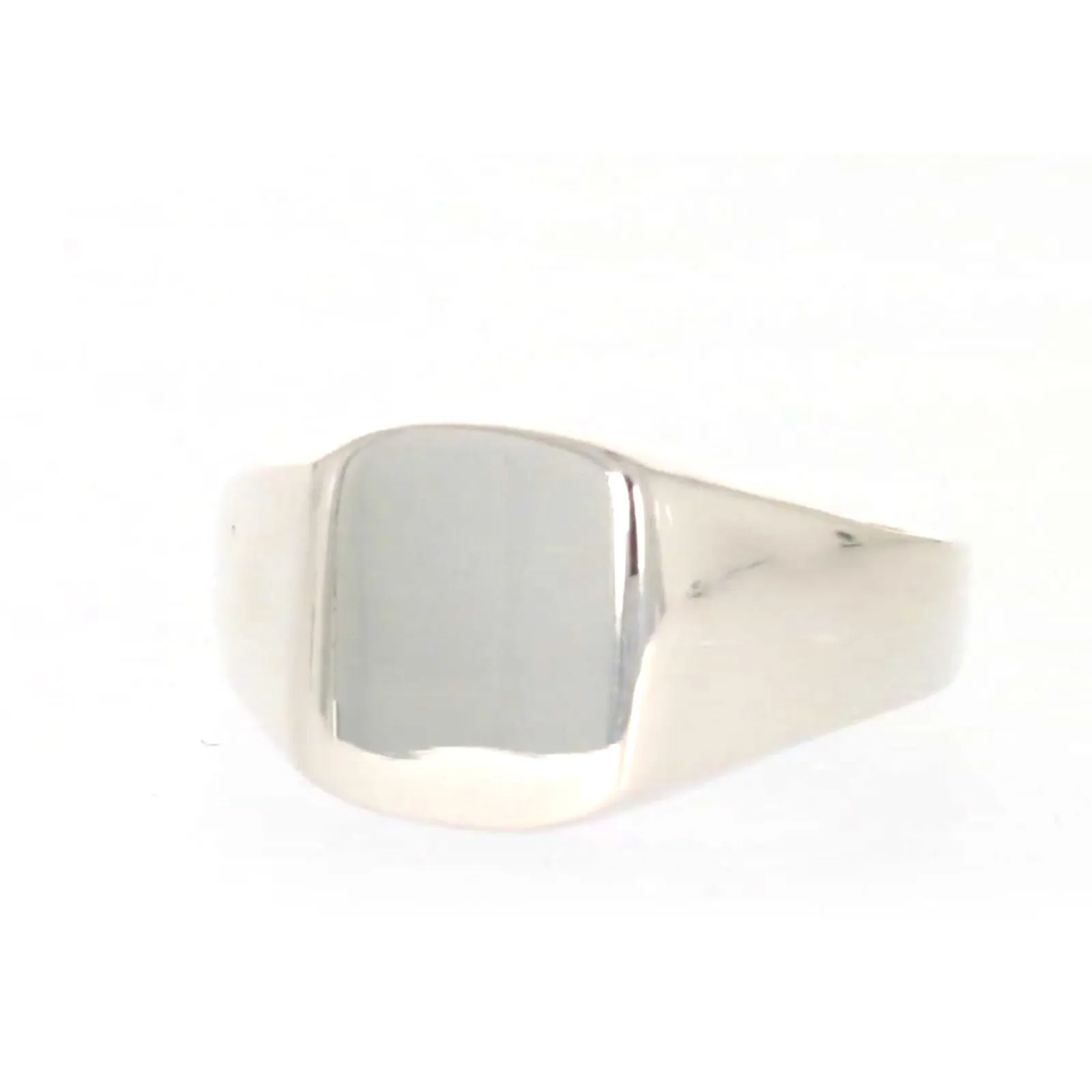 Sterling Silver Plain Signet Mens Ring