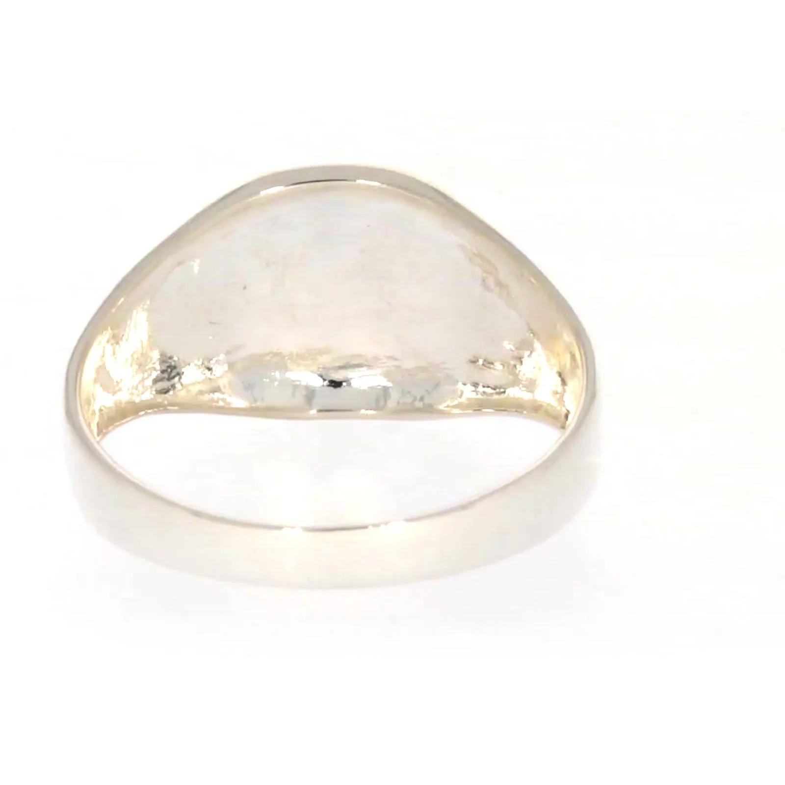 Sterling Silver Plain Signet Mens Ring
