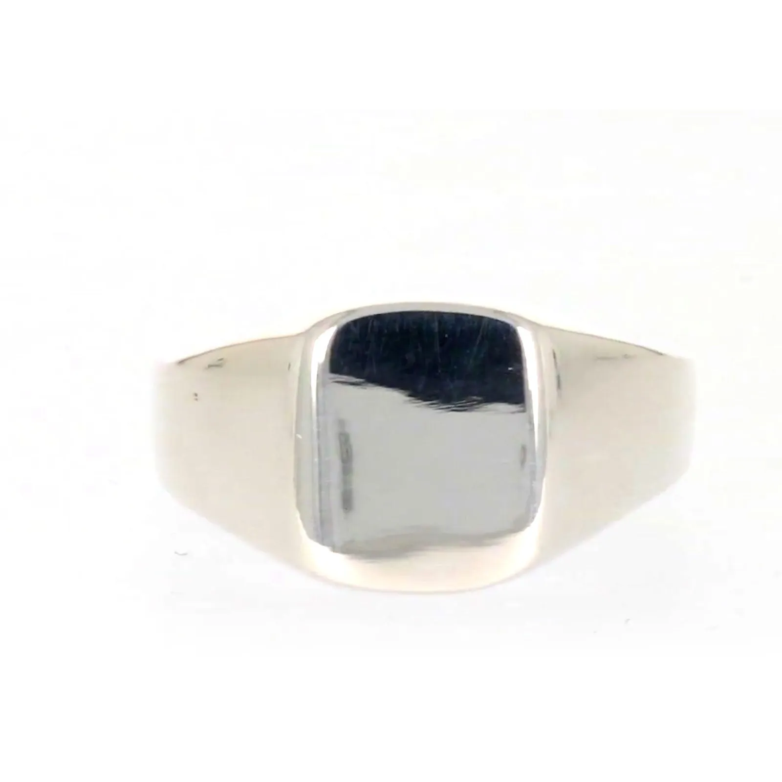 Sterling Silver Plain Signet Mens Ring