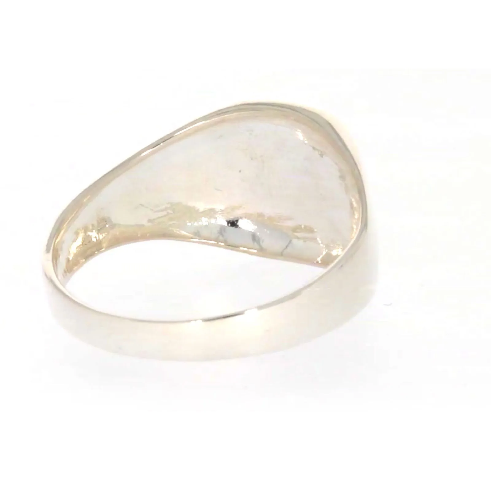 Sterling Silver Plain Signet Mens Ring