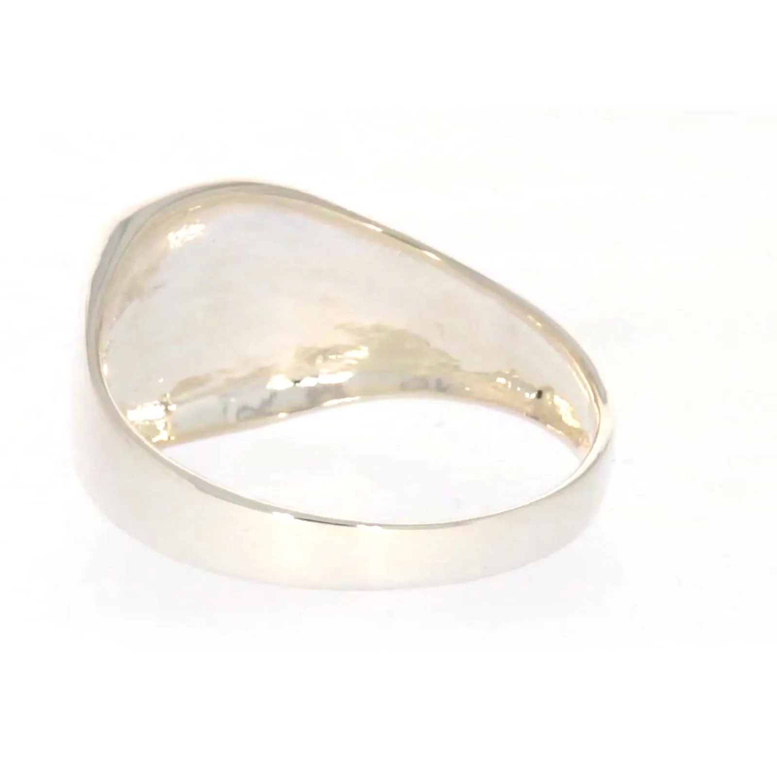 Sterling Silver Plain Signet Mens Ring