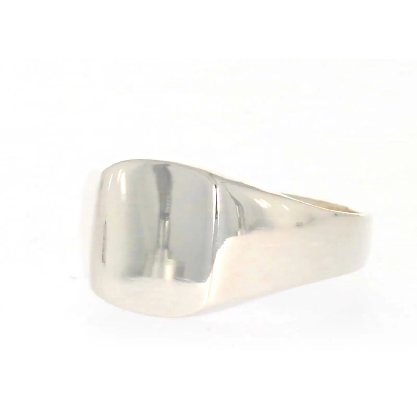 Sterling Silver Plain Signet Mens Ring
