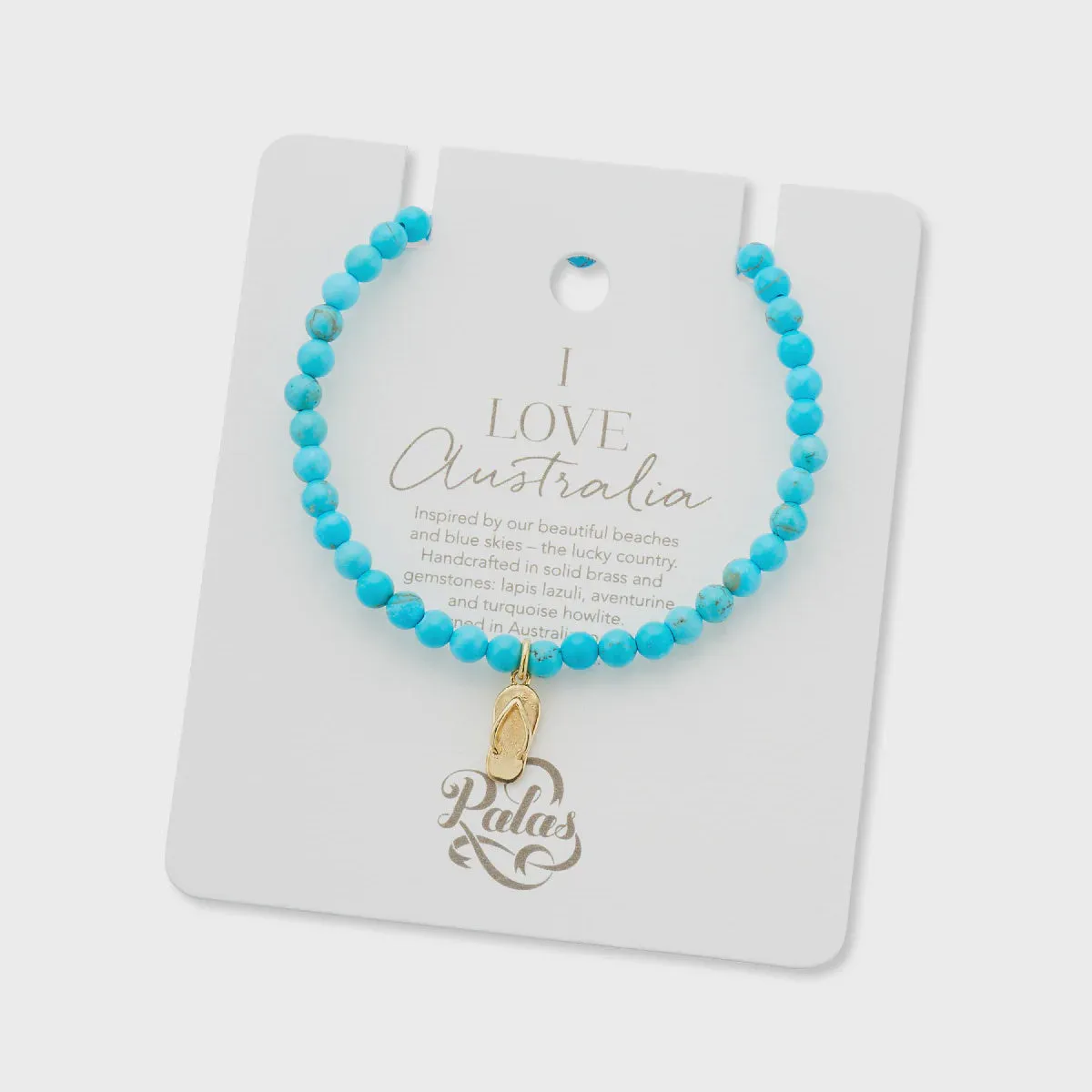 Thong charm turquoise howlite bracelet Sale price