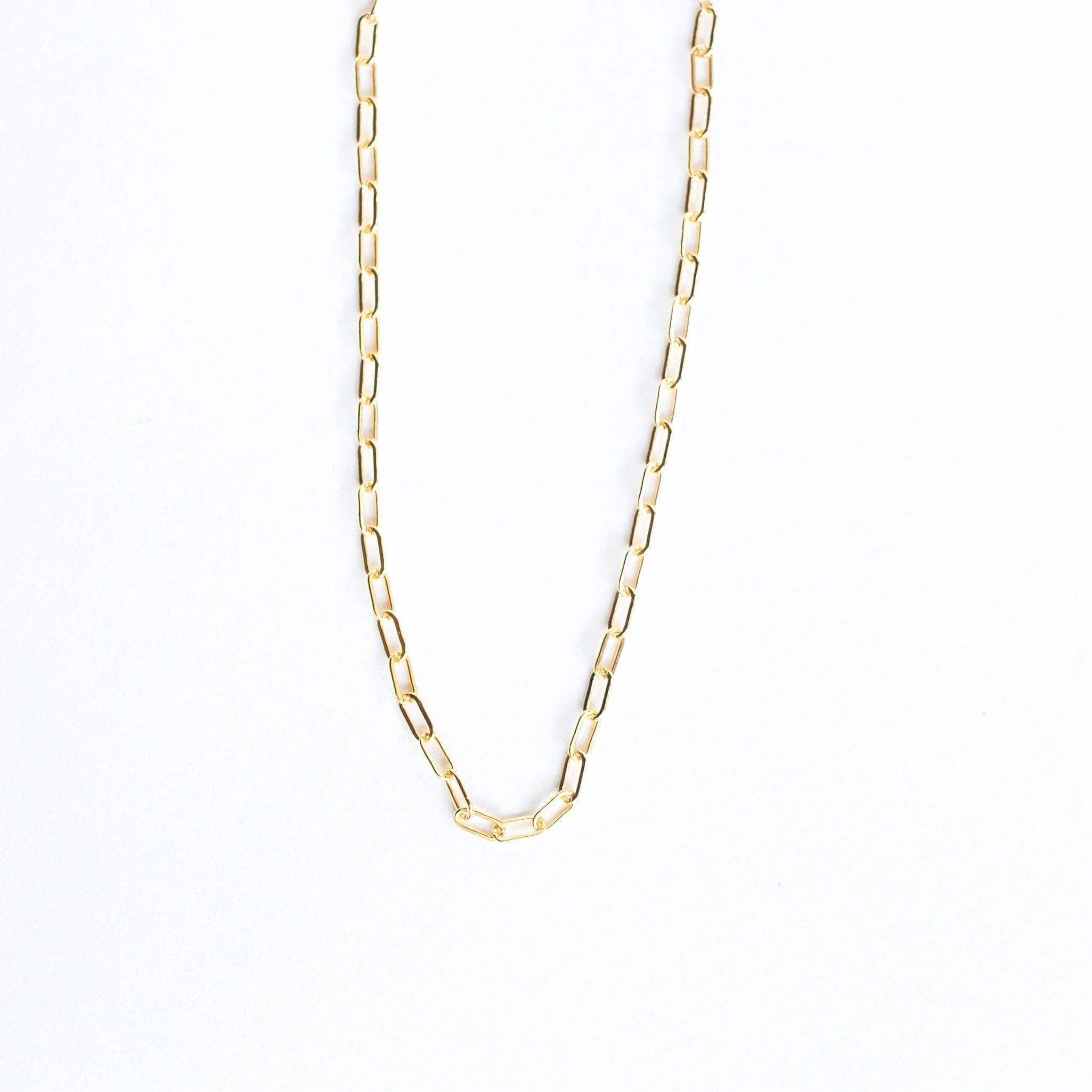 Tiny Paperclip Chain Anklet